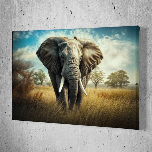 Majestätischer Elefant in der Savanne