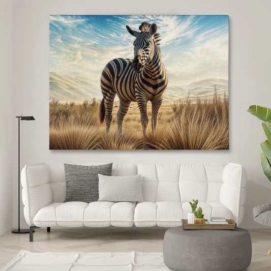Anmutiges Zebra in der Wüstenlandschaft