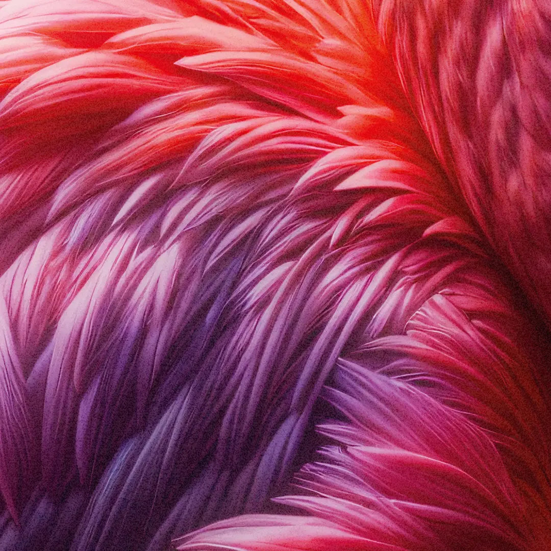 Flamingo Between Flowers