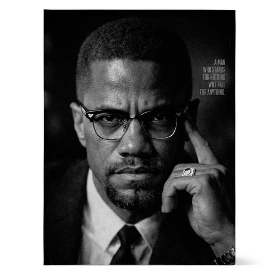 Inspirierende Schwarz-Weiß Leinwand mit ausdrucksstarkem Männerporträt und Zitat, moderne Wandkunst auf Canvas