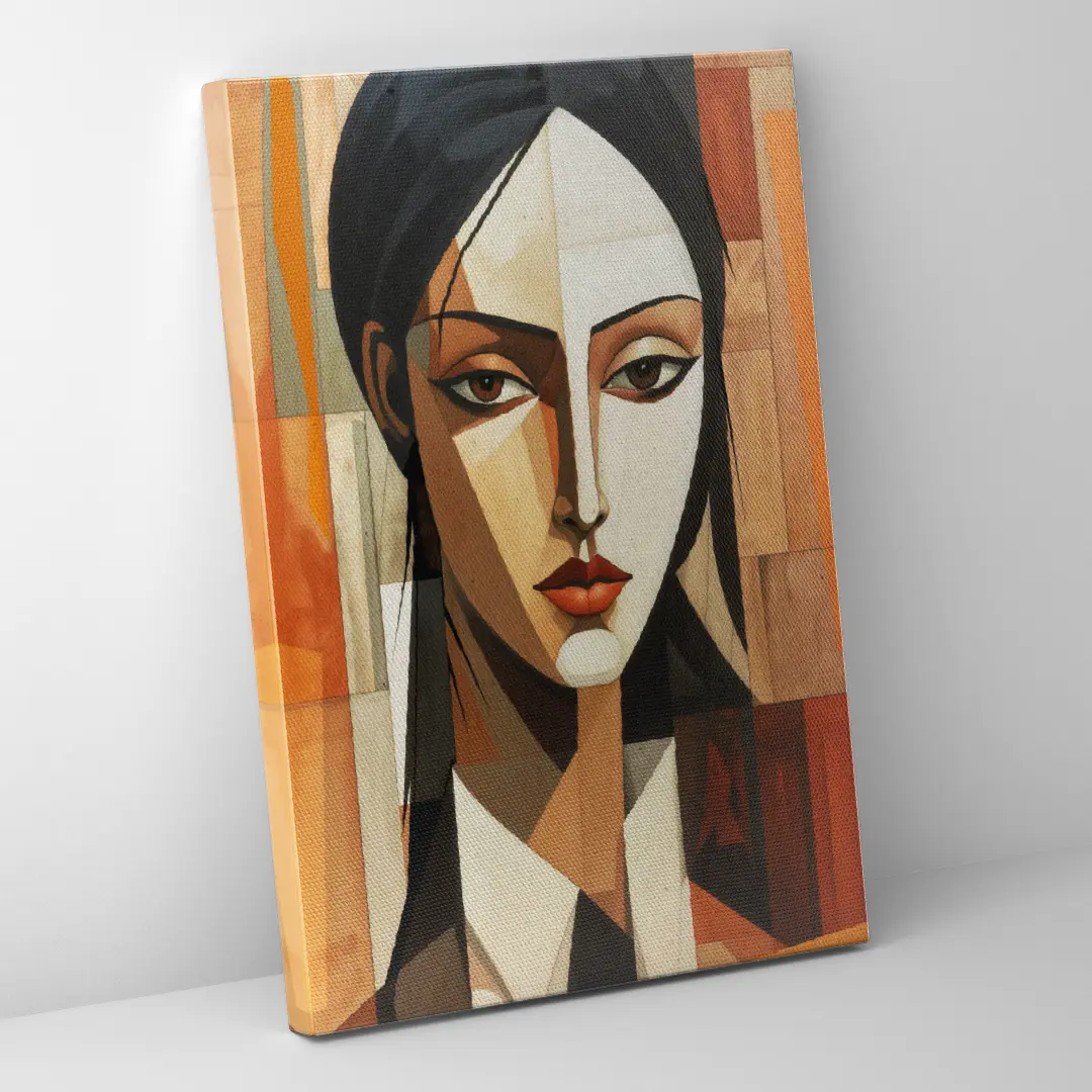 Seitliche Ansicht einer hochwertigen Porträt-Leinwand auf Canvas mit stabiler Rahmenkante